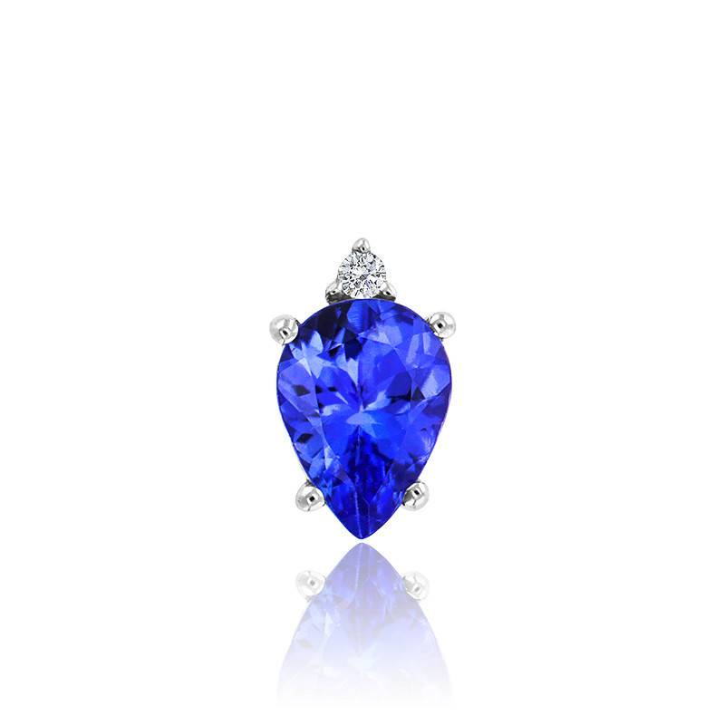 Pendentif Or Blanc Tanzanite Poire Aurora Ocarat