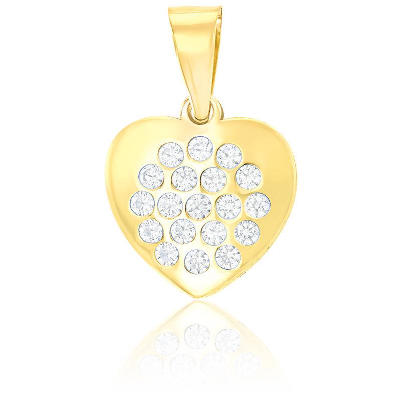 Pendentif C Ur Zircon Or Jaune Ou Vandona Ocarat