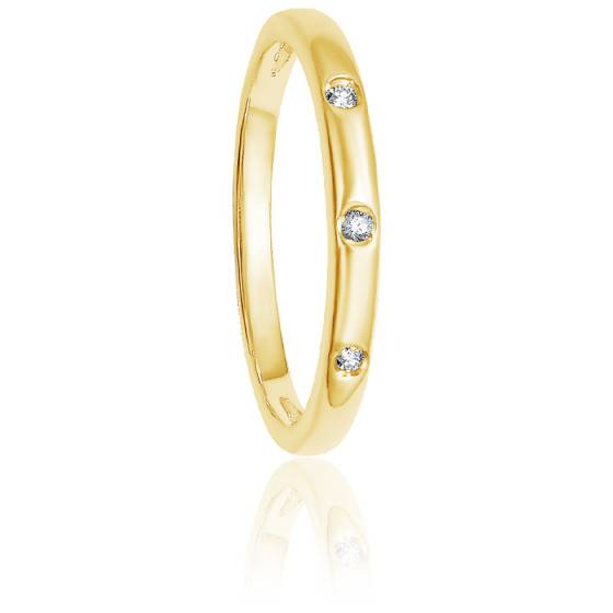 Bague Or Jaune Diamants Aurora Ocarat