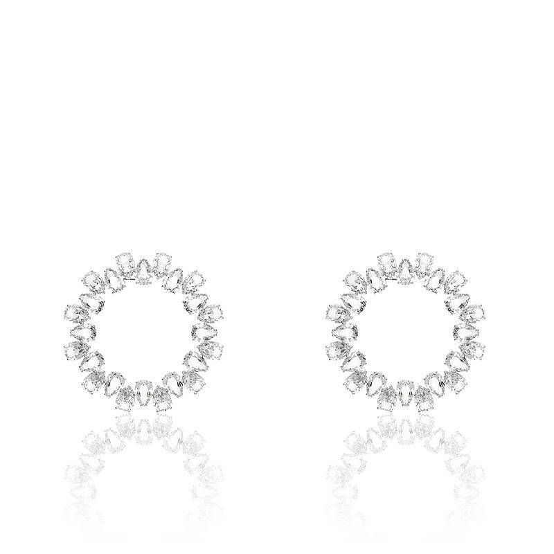 Boucles D Oreilles Millenia Cercle Swarovski Ocarat