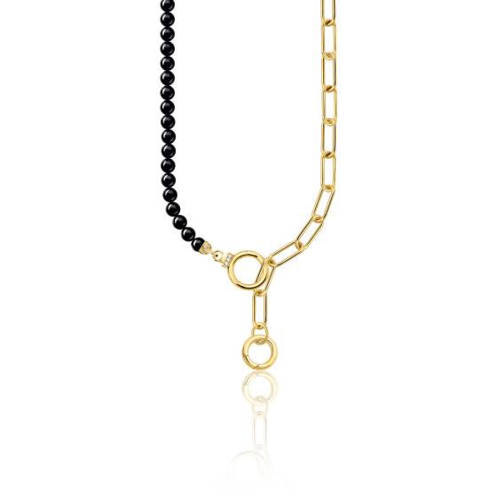 Collier Onyx Plaqu Or Ke L V Thomas Sabo Ocarat