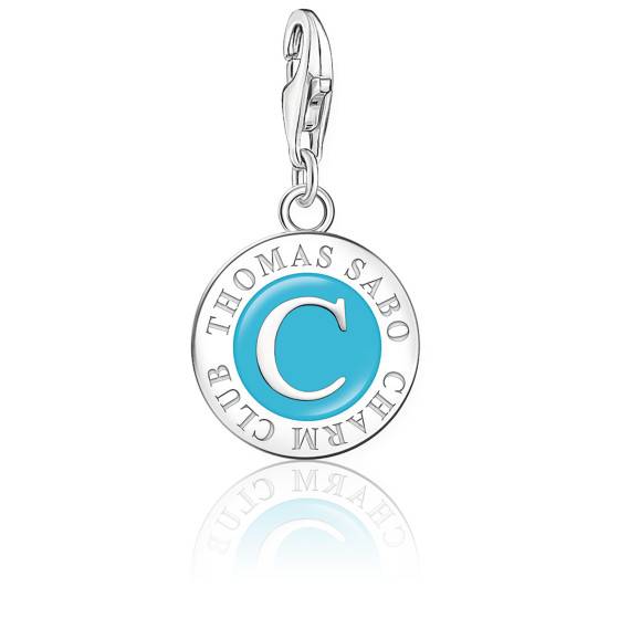 Pendentif Coin Bleu En Argent Thomas Sabo Ocarat