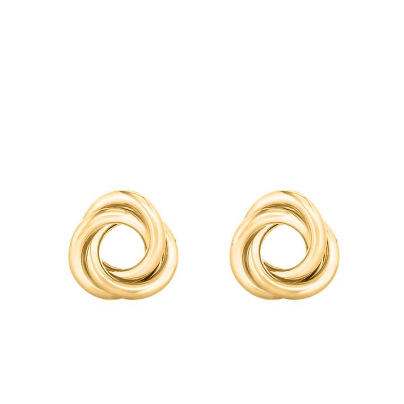 Boucles D Oreilles Noeud Mm Or Jaune Emanessence Ocarat