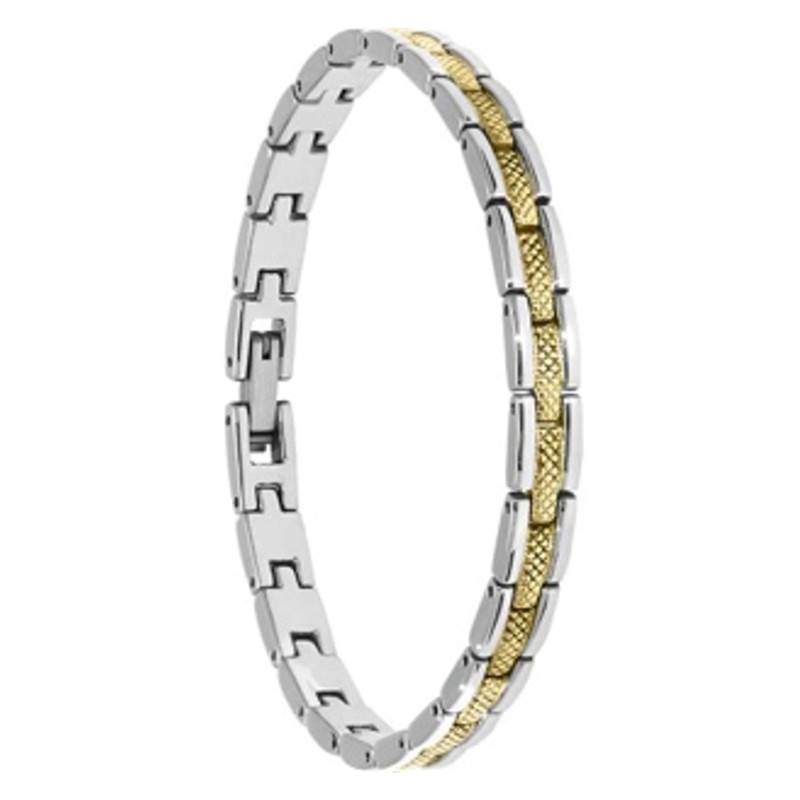 Bracelet Santorin En Acier Bicolore 21cm HB4763 Rochet Ocarat