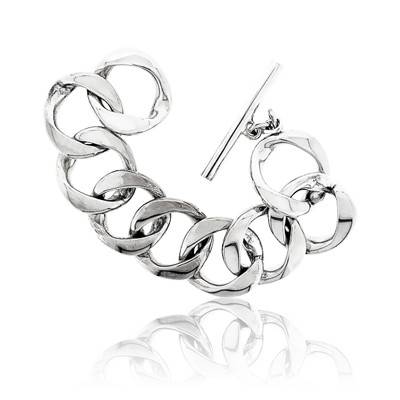 Bracelet Maille Gourmette Argent, Longueur 20 cm - Artemis