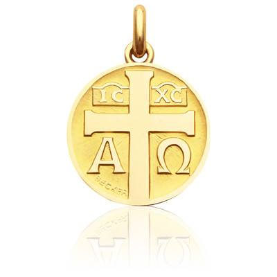 Médaille Symbole Croix Or Jaune 750, Diamètre 15 mm à 22 mm - Becker