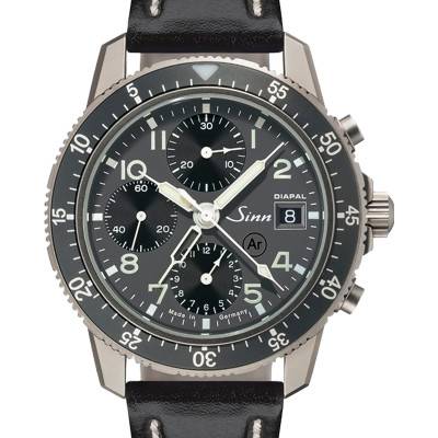 Pilot Chronograph 103 Ti Diapal Titanium Leather Watch - Sinn