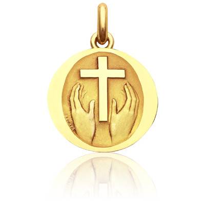 Médaille Credo Deo Or Jaune 750, Diamètre 15 mm à 22 mm - Becker