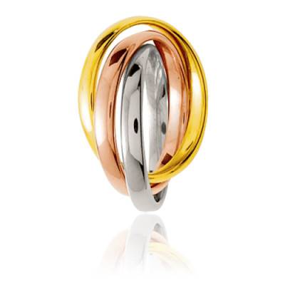 Alliance Demi-Jonc Allégée en 3 Ors 750, Largeur 2 mm - Amore