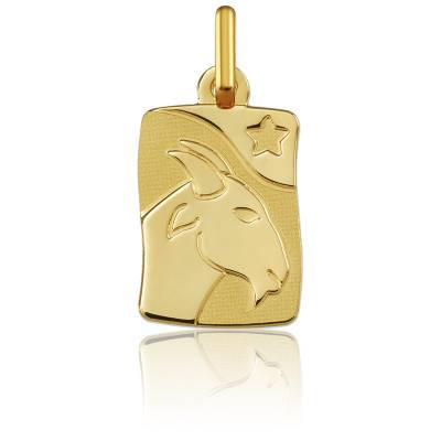 Yellow 750/1000 Gold Capricorn Zodiac Sign Pendant - Argyor