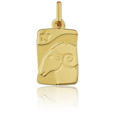 Yellow 750/1000 Gold Aries Zodiac Sign Pendant - Argyor