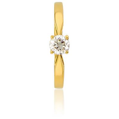 Bague Solitaire Paris en Or Jaune & Diamant 0,35 ct - Amore
