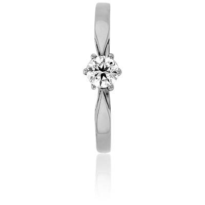 Bague Solitaire Venise en Or Blanc & Diamant 0,30 ct - Amore