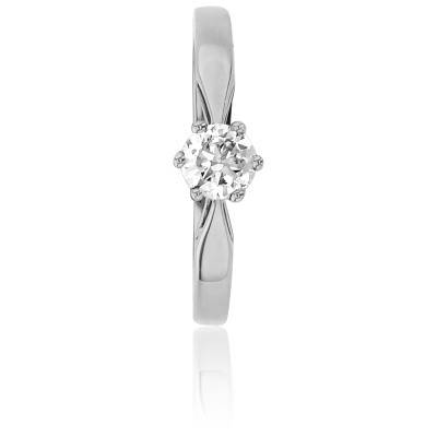 Bague Solitaire Venise en Or Blanc & Diamant 0,40 ct - Amore