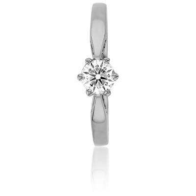 Bague Solitaire Venise en Or Blanc & Diamant 0,45 ct - Amore