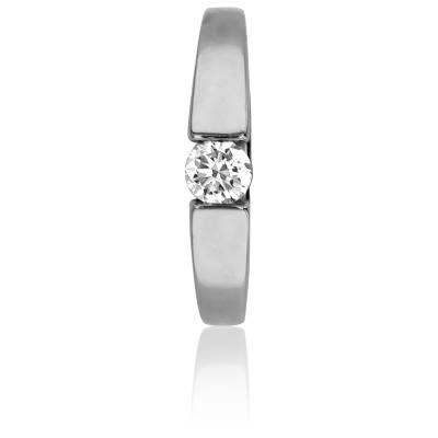 Bague Solitaire Capri en Or Blanc & Diamant 0,30 ct - Amore