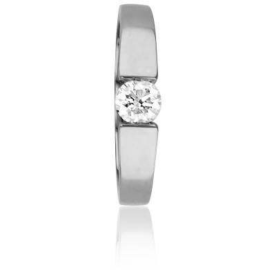 Bague Solitaire Capri en Or Blanc & Diamant 0,35 ct - Amore