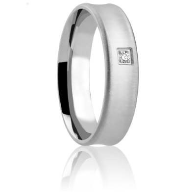 Alliance Eole en Or Blanc 750 & Diamants - Aurodesign
