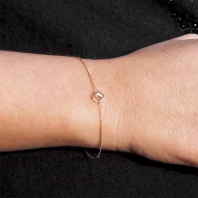 Bracelet Mini Quadrature Argent, Longueur 19 cm - Pascal MORABITO