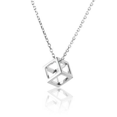 925 Silver Quadrature Necklace, Length 44 cm - Pascal MORABITO