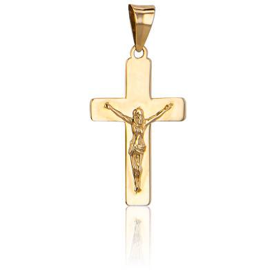 Christ Croix en Or Jaune 375, Dimension 22 x 13,3 mm - Vandona
