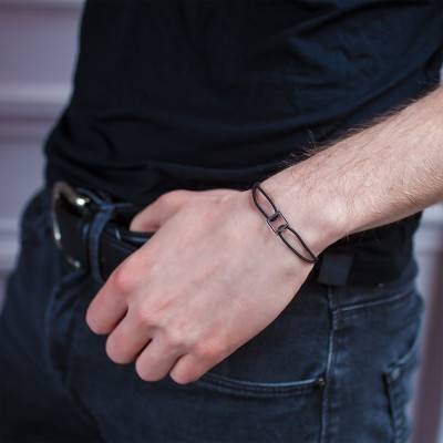 Bracelet Micro Carré Argent Cordon - Pascal MORABITO