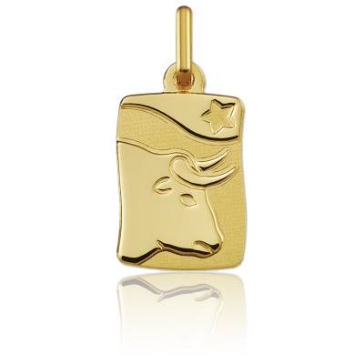 375/1000 Yellow Gold Taurus Zodiac Sign Pendant - Argyor