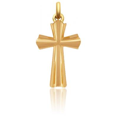 Croix Solaire en Or Jaune 750, Dimension 35 x 24 mm - Becker
