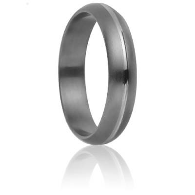 Alliance Mycènes en Titanium et Or Blanc 750, Largeur 5 mm - Aurodesign