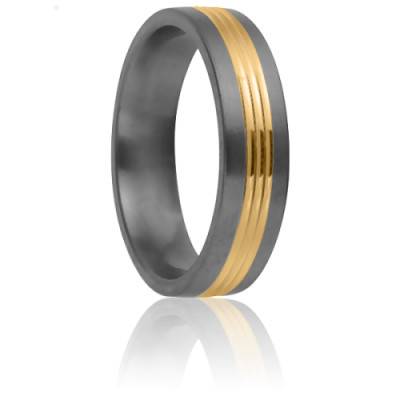 Alliance Théa en Titanium et Or Jaune 750 - Aurodesign