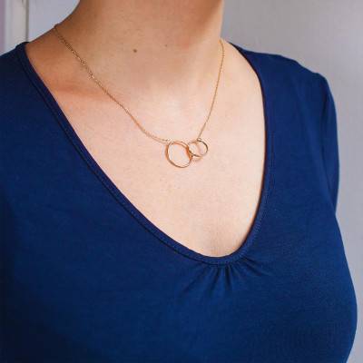 Collier or plaqué just the two of us, Longueur 40 cm - Naïades
