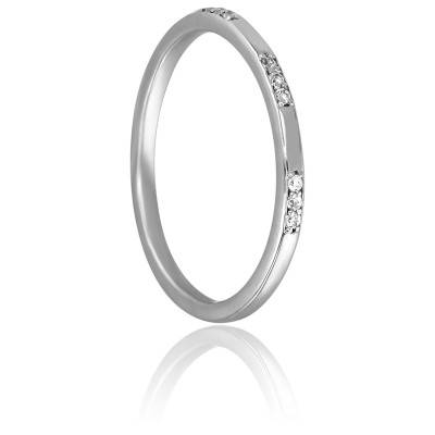 Alliance Tripartite en Or Blanc 750 & Diamants - Juweel