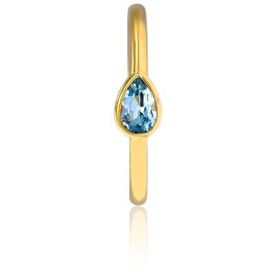 Bague Goutte d'Eau en Or Jaune 750 & Topaze - Aurora