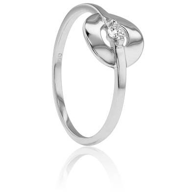 Bague Solitaire Encerclé en Or Blanc 750 & Diamant - Les Valentines