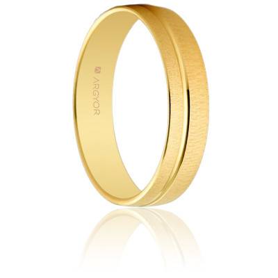 Alliance Ruban Standard Candeleda en Or Jaune 750, Largeur 4,50 mm - Amore
