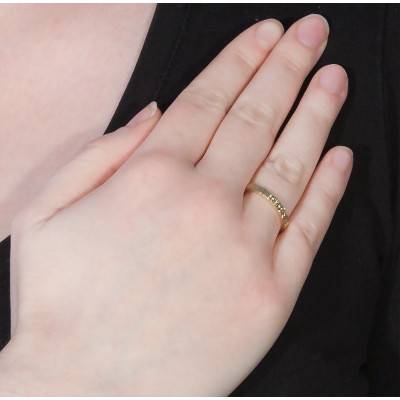 750 Yellow Gold Diamond-Cut Standard Alicante Wedding Ring, 2.50 mm Width - Ponce