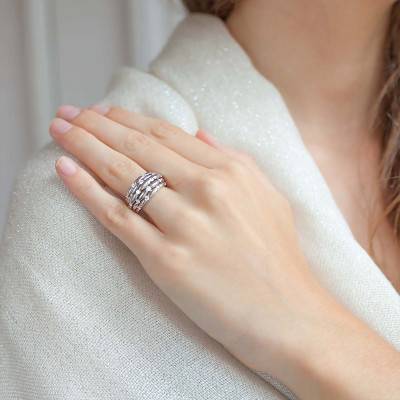 Bague Wilbur, Or Blanc et Diamants - Porchet