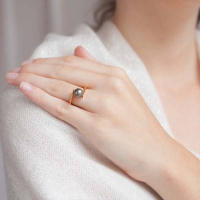 Bague Cap Canaveral, Perle et Or Jaune - Porchet