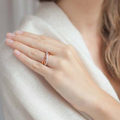Bague Veniaminof, 2 Ors et Diamants - Porchet
