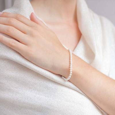 Pearl Bracelet Ø3.50-4 mm, Length 17.5 cm - Porchet