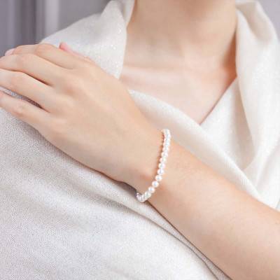 Pearl Bracelet Ø5.50-6 mm, Length 18.5 cm - Porchet