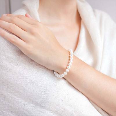 Bracelet Perles Ø7,50-8 mm, Longueur 18,5 cm - Porchet