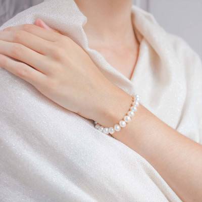 Bracelet Perles Ø8,50-9 mm, Longueur 18,5 cm - Porchet