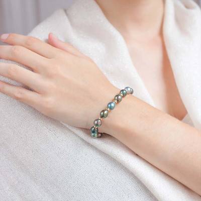 Bracelet Kahaualea, Perles et Or jaune, Longueur 17,5 cm - Porchet