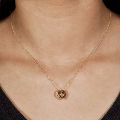 750/1000 Three-Gold 3-Circle Pendant - Emanessence