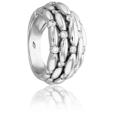 Bague Wilbur en Or Blanc & Diamants - Porchet