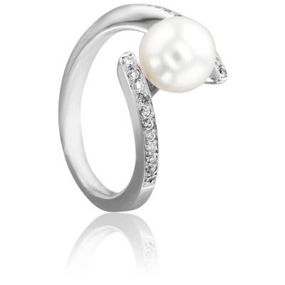 Bague Cap Charles & Diamants et Perle - Porchet