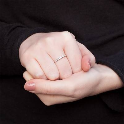 Anténor Half Eternity Band in Platinum & 0.15 ct Diamonds - Alliantine