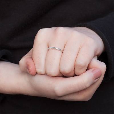 Audley 750 White Gold Half Eternity Comfort-Fit Wedding Ring & G/SI2 Diamonds 0.20 ct - Alliantine
