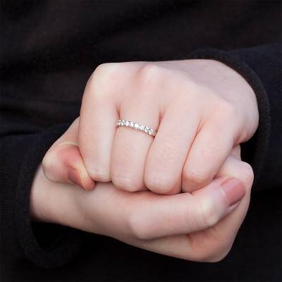 White Gold 750/1000 Diamond Half Eternity Band Audley G/SI2 0.50 ct - Alliantine